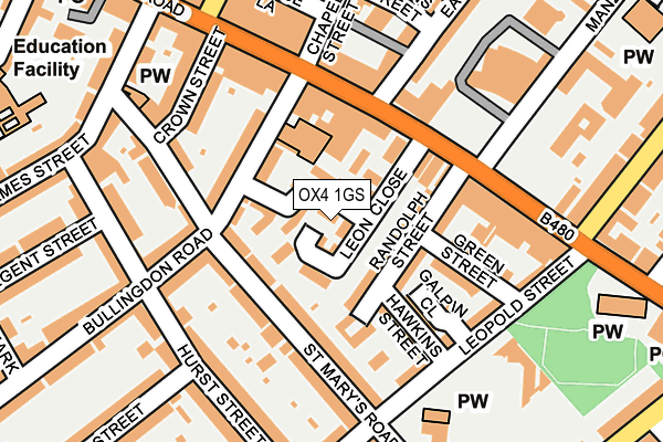 OX4 1GS map - OS OpenMap – Local (Ordnance Survey) OX4 1GS map - OS OpenMap – Local (Ordnance Survey)