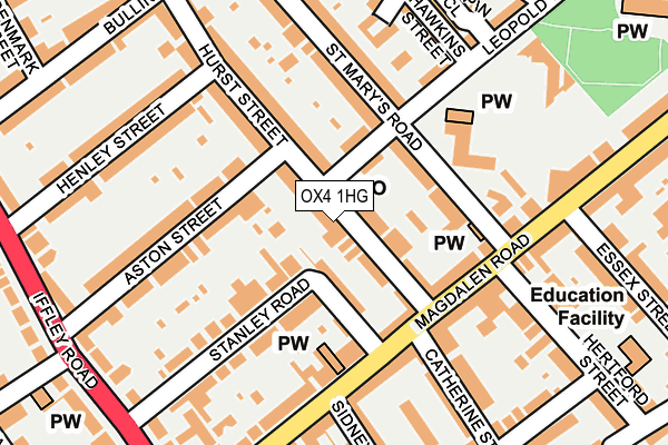 OX4 1HG map - OS OpenMap – Local (Ordnance Survey) OX4 1HG map - OS OpenMap – Local (Ordnance Survey)