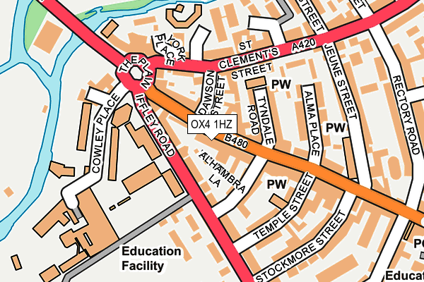 OX4 1HZ map - OS OpenMap – Local (Ordnance Survey)