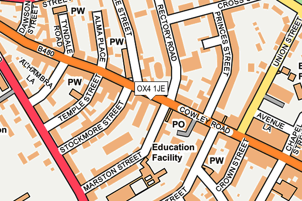 OX4 1JE map - OS OpenMap – Local (Ordnance Survey) OX4 1JE map - OS OpenMap – Local (Ordnance Survey)