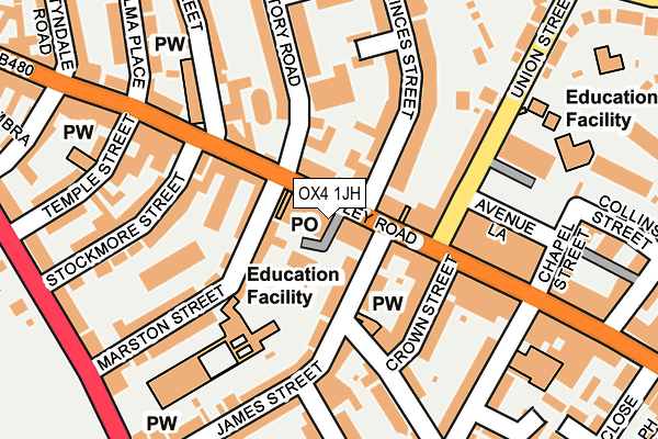 OX4 1JH map - OS OpenMap – Local (Ordnance Survey) OX4 1JH map - OS OpenMap – Local (Ordnance Survey)