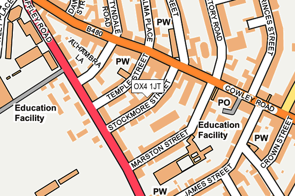 OX4 1JT map - OS OpenMap – Local (Ordnance Survey)