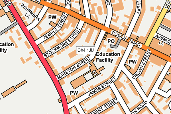 OX4 1JU map - OS OpenMap – Local (Ordnance Survey) OX4 1JU map - OS OpenMap – Local (Ordnance Survey)