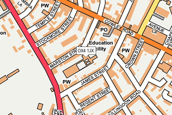 OX4 1JX map - OS OpenMap – Local (Ordnance Survey) OX4 1JX map - OS OpenMap – Local (Ordnance Survey)