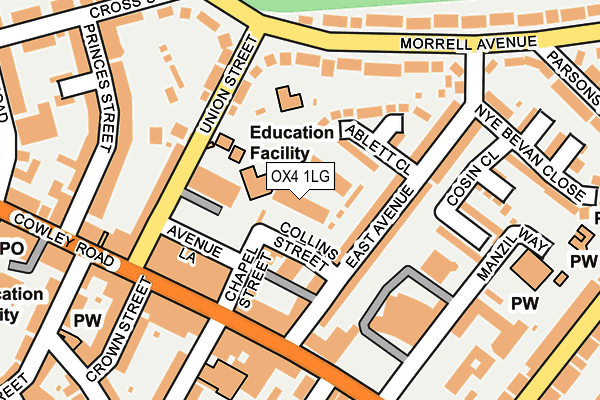 OX4 1LG map - OS OpenMap – Local (Ordnance Survey) OX4 1LG map - OS OpenMap – Local (Ordnance Survey)