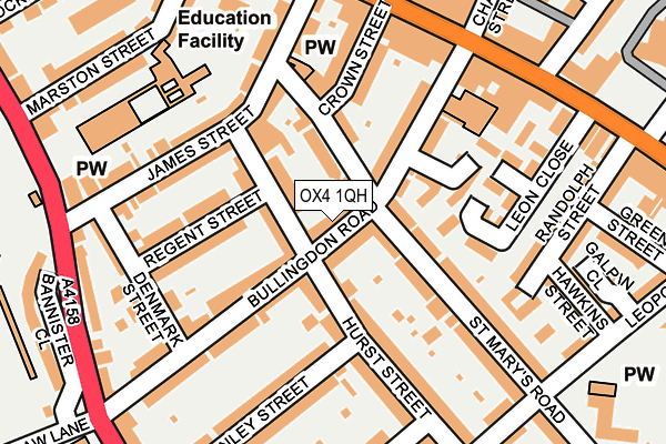 OX4 1QH map - OS OpenMap – Local (Ordnance Survey) OX4 1QH map - OS OpenMap – Local (Ordnance Survey)