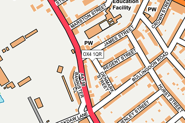 OX4 1QR map - OS OpenMap – Local (Ordnance Survey) OX4 1QR map - OS OpenMap – Local (Ordnance Survey)
