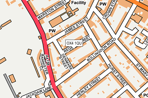 OX4 1QU map - OS OpenMap – Local (Ordnance Survey) OX4 1QU map - OS OpenMap – Local (Ordnance Survey)