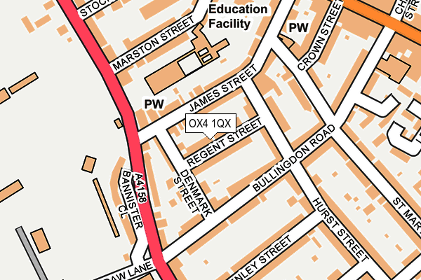 OX4 1QX map - OS OpenMap – Local (Ordnance Survey) OX4 1QX map - OS OpenMap – Local (Ordnance Survey)