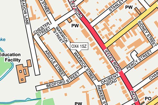 OX4 1SZ map - OS OpenMap – Local (Ordnance Survey) OX4 1SZ map - OS OpenMap – Local (Ordnance Survey)
