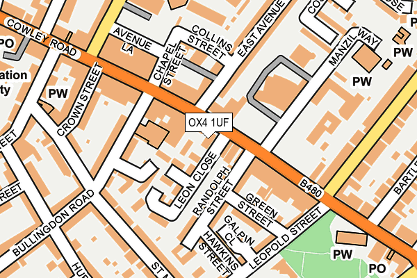 OX4 1UF map - OS OpenMap – Local (Ordnance Survey) OX4 1UF map - OS OpenMap – Local (Ordnance Survey)