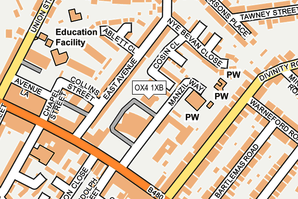 OX4 1XB map - OS OpenMap – Local (Ordnance Survey) OX4 1XB map - OS OpenMap – Local (Ordnance Survey)
