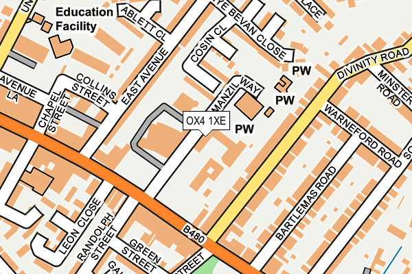 OX4 1XE map - OS OpenMap – Local (Ordnance Survey) OX4 1XE map - OS OpenMap – Local (Ordnance Survey)
