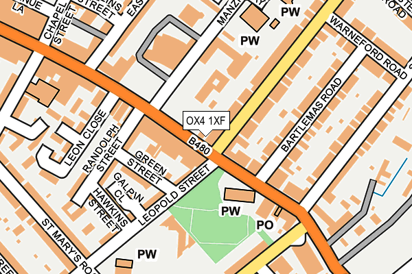 OX4 1XF map - OS OpenMap – Local (Ordnance Survey) OX4 1XF map - OS OpenMap – Local (Ordnance Survey)
