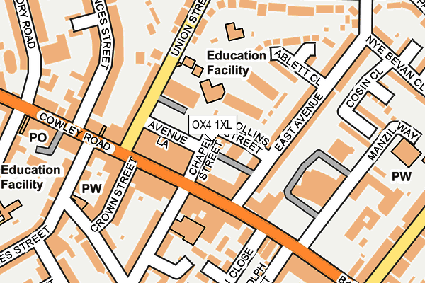 OX4 1XL map - OS OpenMap – Local (Ordnance Survey) OX4 1XL map - OS OpenMap – Local (Ordnance Survey)