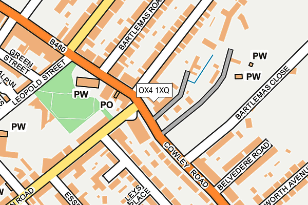 OX4 1XQ map - OS OpenMap – Local (Ordnance Survey) OX4 1XQ map - OS OpenMap – Local (Ordnance Survey)