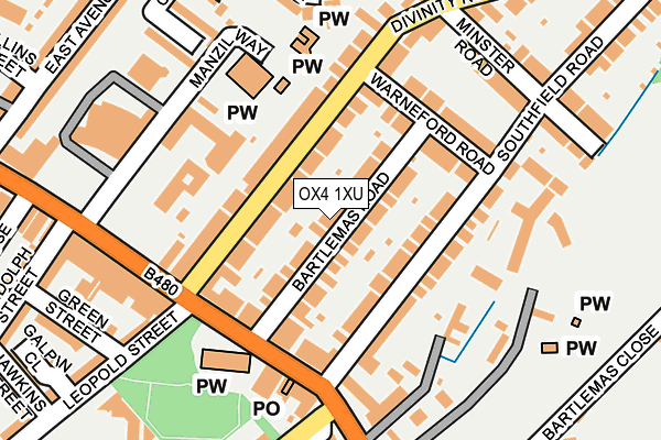 OX4 1XU map - OS OpenMap – Local (Ordnance Survey) OX4 1XU map - OS OpenMap – Local (Ordnance Survey)