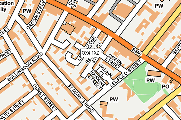 OX4 1XZ map - OS OpenMap – Local (Ordnance Survey) OX4 1XZ map - OS OpenMap – Local (Ordnance Survey)