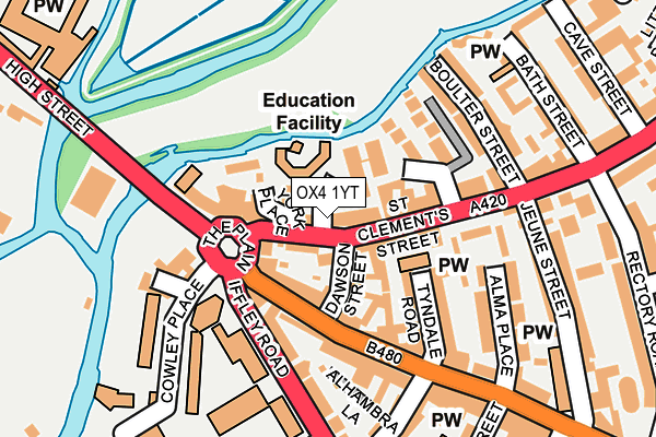 OX4 1YT map - OS OpenMap – Local (Ordnance Survey) OX4 1YT map - OS OpenMap – Local (Ordnance Survey)