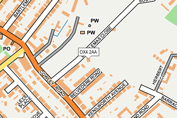 OX4 2AA map - OS OpenMap – Local (Ordnance Survey) OX4 2AA map - OS OpenMap – Local (Ordnance Survey)