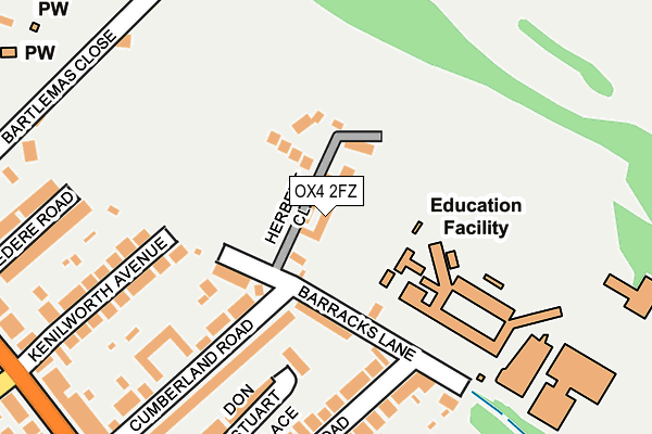 OX4 2FZ map - OS OpenMap – Local (Ordnance Survey) OX4 2FZ map - OS OpenMap – Local (Ordnance Survey)