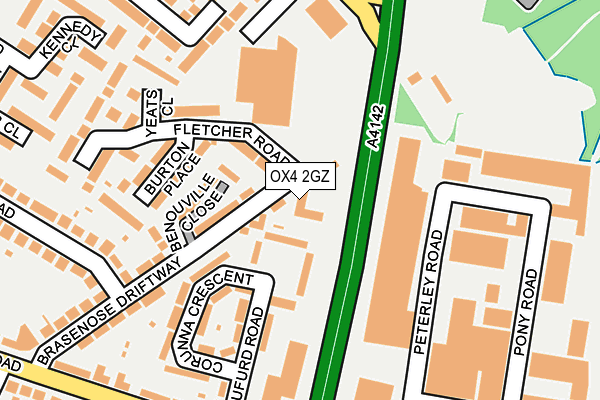 OX4 2GZ map - OS OpenMap – Local (Ordnance Survey) OX4 2GZ map - OS OpenMap – Local (Ordnance Survey)