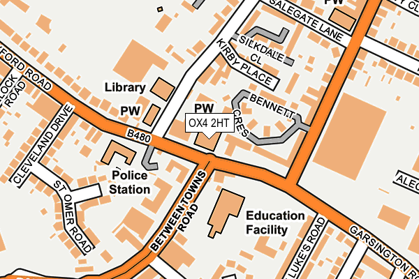 OX4 2HT map - OS OpenMap – Local (Ordnance Survey) OX4 2HT map - OS OpenMap – Local (Ordnance Survey)