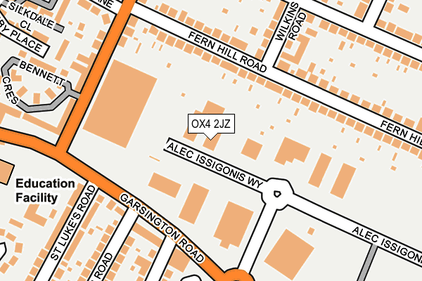 OX4 2JZ map - OS OpenMap – Local (Ordnance Survey) OX4 2JZ map - OS OpenMap – Local (Ordnance Survey)