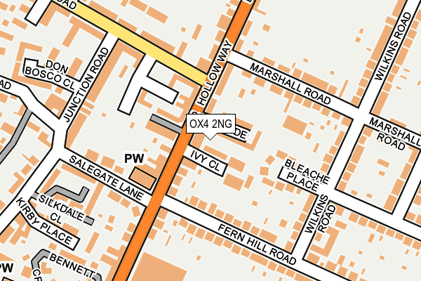 OX4 2NG map - OS OpenMap – Local (Ordnance Survey) OX4 2NG map - OS OpenMap – Local (Ordnance Survey)