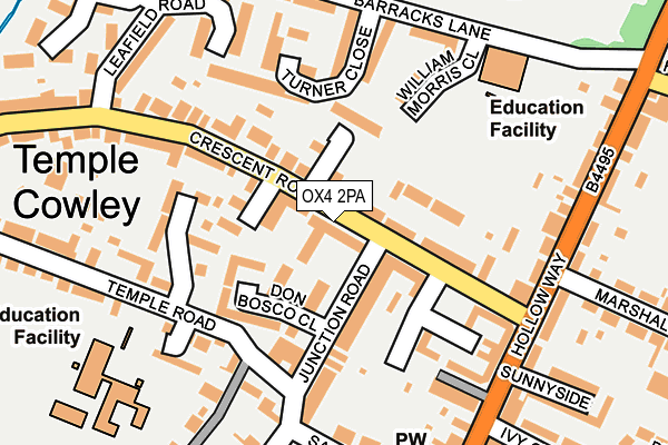 OX4 2PA map - OS OpenMap – Local (Ordnance Survey) OX4 2PA map - OS OpenMap – Local (Ordnance Survey)