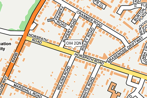 OX4 2QN map - OS OpenMap – Local (Ordnance Survey) OX4 2QN map - OS OpenMap – Local (Ordnance Survey)
