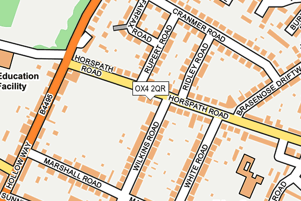 OX4 2QR map - OS OpenMap – Local (Ordnance Survey) OX4 2QR map - OS OpenMap – Local (Ordnance Survey)