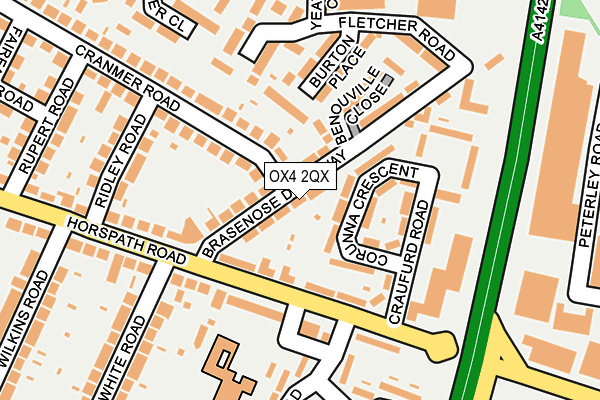 OX4 2QX map - OS OpenMap – Local (Ordnance Survey) OX4 2QX map - OS OpenMap – Local (Ordnance Survey)