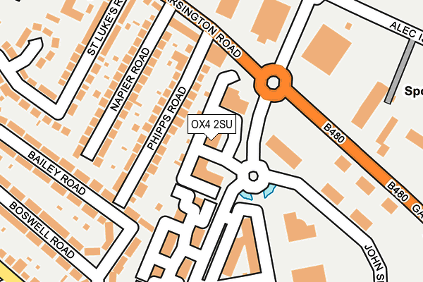 OX4 2SU map - OS OpenMap – Local (Ordnance Survey) OX4 2SU map - OS OpenMap – Local (Ordnance Survey)