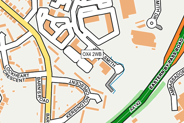 OX4 2WB map - OS OpenMap – Local (Ordnance Survey)