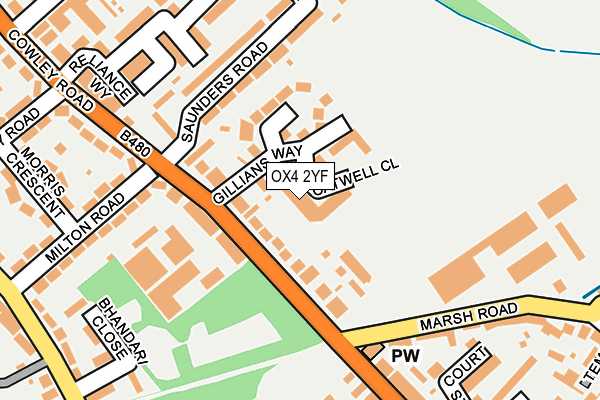 OX4 2YF map - OS OpenMap – Local (Ordnance Survey) OX4 2YF map - OS OpenMap – Local (Ordnance Survey)