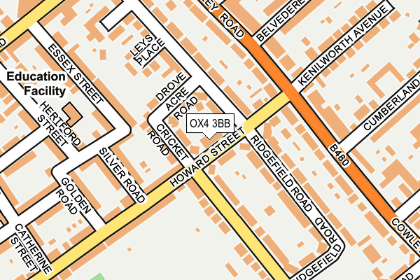 OX4 3BB map - OS OpenMap – Local (Ordnance Survey) OX4 3BB map - OS OpenMap – Local (Ordnance Survey)