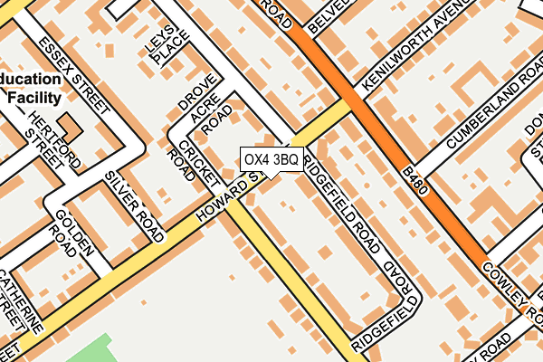 OX4 3BQ map - OS OpenMap – Local (Ordnance Survey) OX4 3BQ map - OS OpenMap – Local (Ordnance Survey)