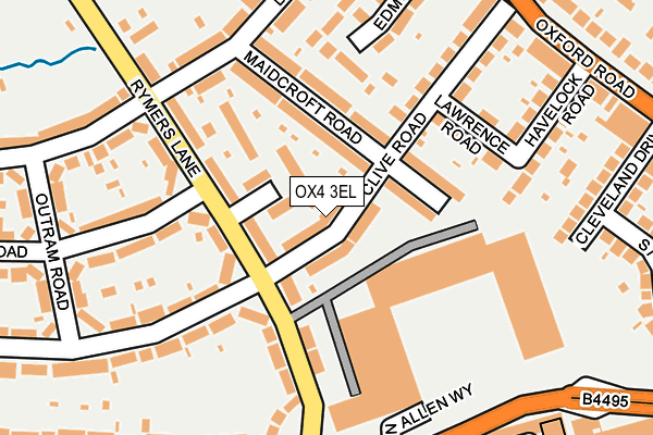 OX4 3EL map - OS OpenMap – Local (Ordnance Survey) OX4 3EL map - OS OpenMap – Local (Ordnance Survey)