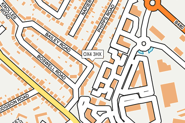 OX4 3HX map - OS OpenMap – Local (Ordnance Survey) OX4 3HX map - OS OpenMap – Local (Ordnance Survey)