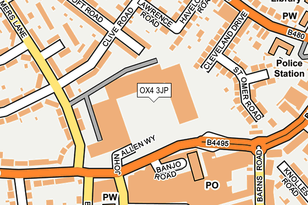 OX4 3JP map - OS OpenMap – Local (Ordnance Survey) OX4 3JP map - OS OpenMap – Local (Ordnance Survey)