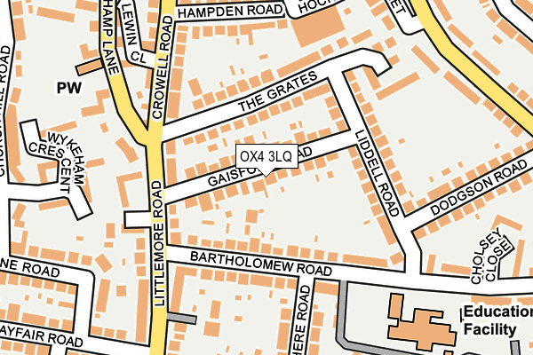 OX4 3LQ map - OS OpenMap – Local (Ordnance Survey) OX4 3LQ map - OS OpenMap – Local (Ordnance Survey)
