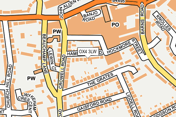 OX4 3LW map - OS OpenMap – Local (Ordnance Survey) OX4 3LW map - OS OpenMap – Local (Ordnance Survey)