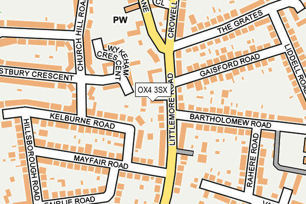 OX4 3SX map - OS OpenMap – Local (Ordnance Survey) OX4 3SX map - OS OpenMap – Local (Ordnance Survey)