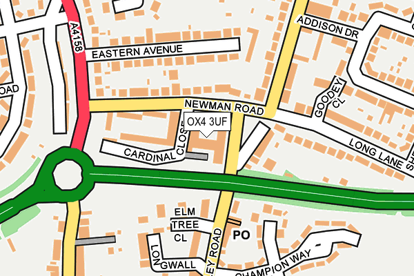 OX4 3UF map - OS OpenMap – Local (Ordnance Survey) OX4 3UF map - OS OpenMap – Local (Ordnance Survey)