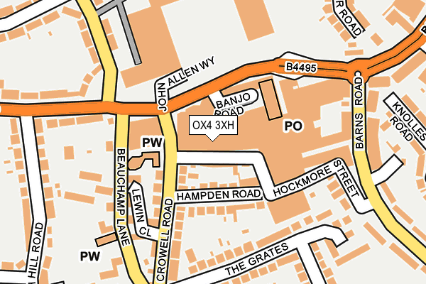 OX4 3XH map - OS OpenMap – Local (Ordnance Survey) OX4 3XH map - OS OpenMap – Local (Ordnance Survey)