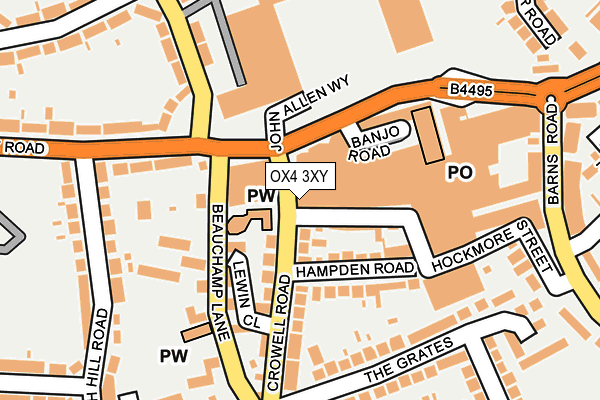 OX4 3XY map - OS OpenMap – Local (Ordnance Survey) OX4 3XY map - OS OpenMap – Local (Ordnance Survey)