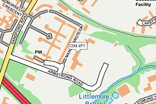 OX4 4FY map - OS OpenMap – Local (Ordnance Survey) OX4 4FY map - OS OpenMap – Local (Ordnance Survey)