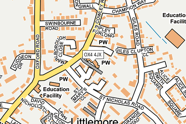 OX4 4JX map - OS OpenMap – Local (Ordnance Survey) OX4 4JX map - OS OpenMap – Local (Ordnance Survey)