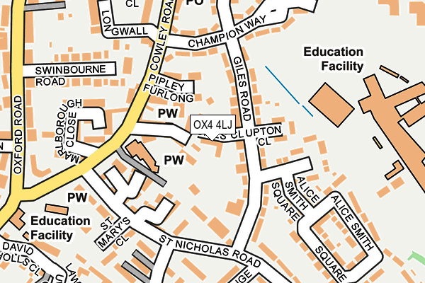 OX4 4LJ map - OS OpenMap – Local (Ordnance Survey) OX4 4LJ map - OS OpenMap – Local (Ordnance Survey)